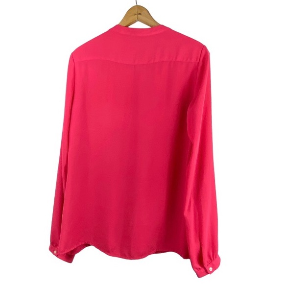 Banana Republic Pleated Front Oversized Button Down Dressy Blouse Dress Shirt S - Picture 13 of 15